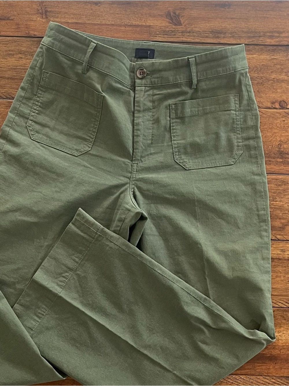 J. Crew Factory Olive Green Wide Leg Pants
